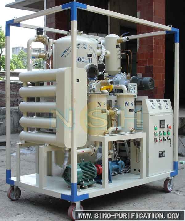 Double-Stage Vacuum Oil Purifier Insulating Fluid Dehydration Degassing Filtration System