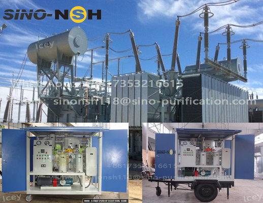 Transformatorölfiltrationsmaschine für geschlossene oder anhängige mobile Fahrzeuge mit Durchfluss von 1800 L/h bis 18000 L/h